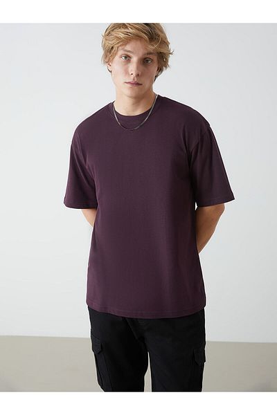 LC Waikiki Ανδρικό μπλουζάκι Lcwk Crew με κοντό μανίκι χτενισμένο βαμβακερό