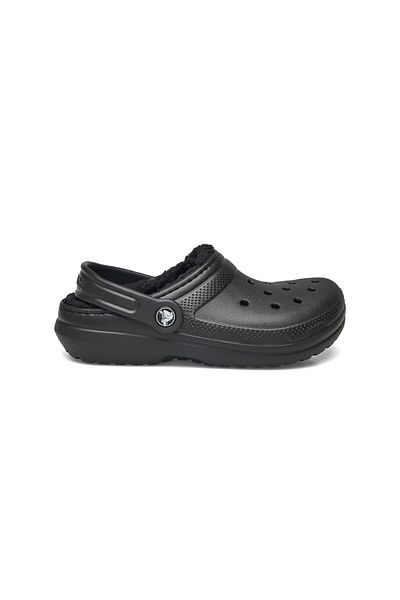 Crocs Classic Lined Clog Kids Slippers207010-060 Black/black