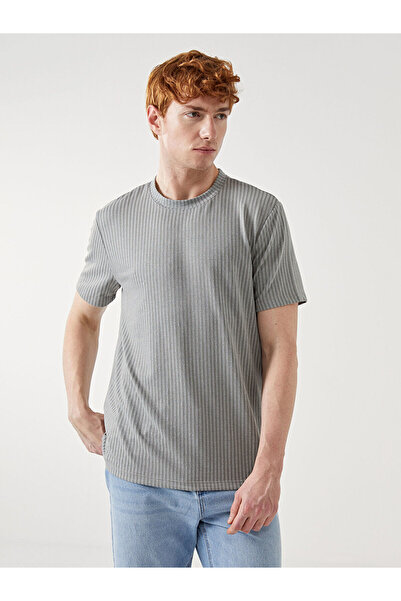 LC Waikiki Ανδρικό μπλουζάκι με κοντό μανίκι Izr New Season Crew Neck με υφή