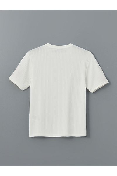 LC Waikiki Ανδρικό μπλουζάκι Lcwk Crew με κοντό μανίκι χτενισμένο βαμβακερό