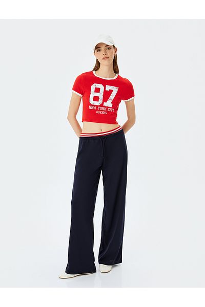 Koton Tricou cu mânecă scurtă cu mânecă scurtă, cu decolteu, slim fit