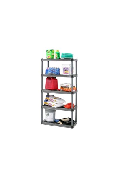 Gracious Living 5-Tier Heavy-Duty Ventilated Plastic Storage Shelving Unit, 1...