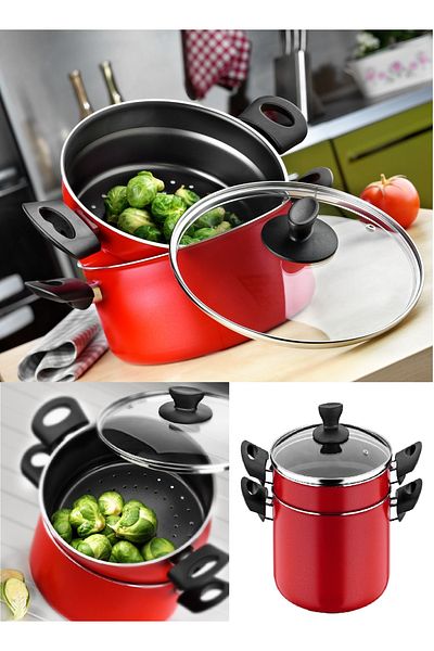 papilla Redio 22 Cm Boiling Pot-red Color Fma03431