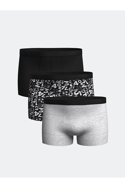 LC Waikiki Standard Fit Cotton Flexible Ανδρικό Boxer 3 τεμαχίων