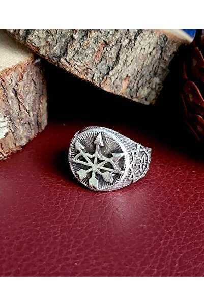 Antique Dolunay Antik Gümüş Kaplama El Yapımı Ayarlanabilir 3 Ok Ve Yay Desen...