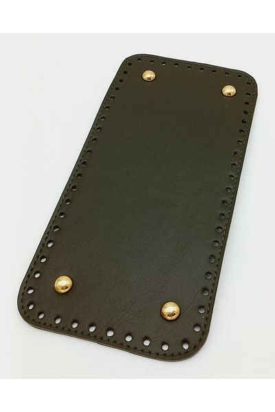 Nusrat Bilişim Baza Geanta Dreptunghiulara din Piele Artificiala Kaki 25X12 cm - Accesoriu