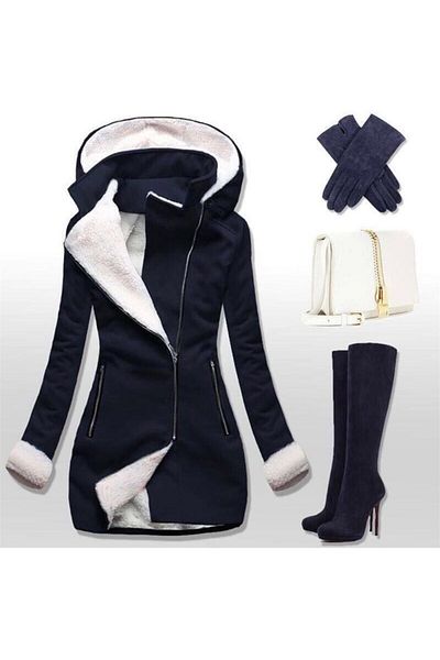 Barbora Winter Casual Stamped Damenmantel