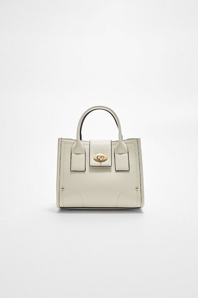 Stradivarius Embellished tote bag with topstitching