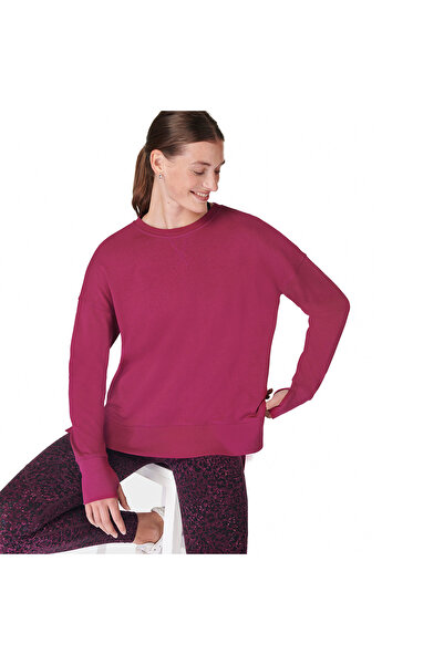 Sweaty Betty After Class Longline Sweatshirt Women's Red Sweatshirt Women's Sweatshirt