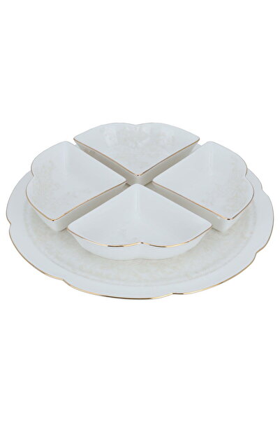 Alsaif Gallery Al Saif Gallery porcelain yogurt set, round plate, 5 pieces - ...