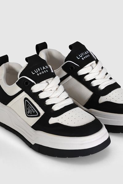 Lufian Jennifer Black, din piele naturală, cu talpă termică anti-alunecare, pantofi sport casual pentru femei
