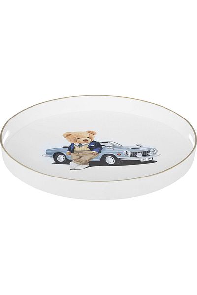 Alsaif Gallery Serving Tray Plastic, Al Seif Gallery, 42 cm, Round - White