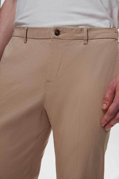 Tween Slim Fit Beige Tencel-Cotton Blended Lycra Chino Trousers