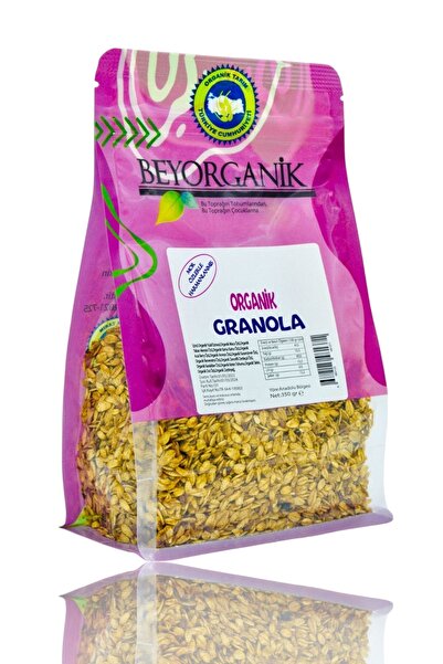 BEYORGANİK Organik Granola 350gr (MOR ÖZLERLE HARMANLANMIŞ) (PESTİSİT VE AFLA...