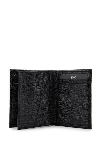Tamer Tanca Men's Genuine Leather Black Caviar Wallet Wallet