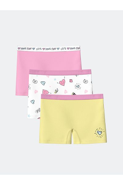 LC Waikiki 3-Piece Printed Boxer Set for Girl