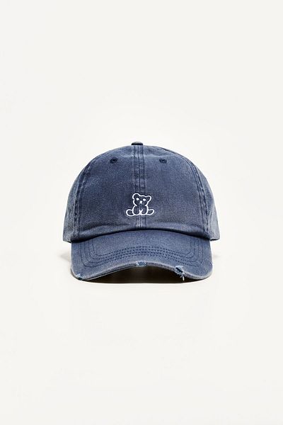Bershka Ripped cap with embroidery