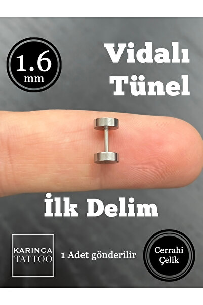 Karınca Piercing İlk Delim Tünel Piercing Küçük Kulak Stainless Steel Ear Tunnel Plug Gauge