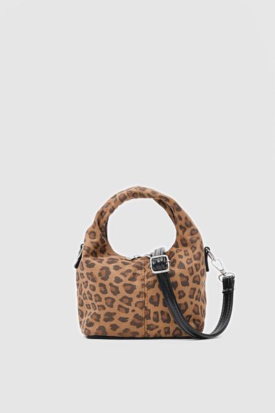 Shule Bags Geantă Axy Suede Leopard Crossbody