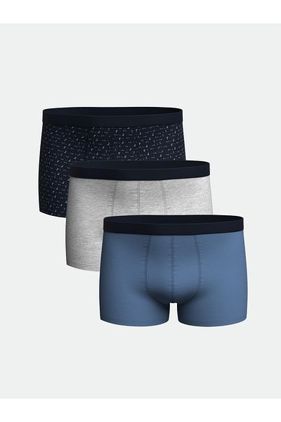 LC Waikiki Standard Fit Cotton Flexible Ανδρικό Boxer 3 τεμαχίων