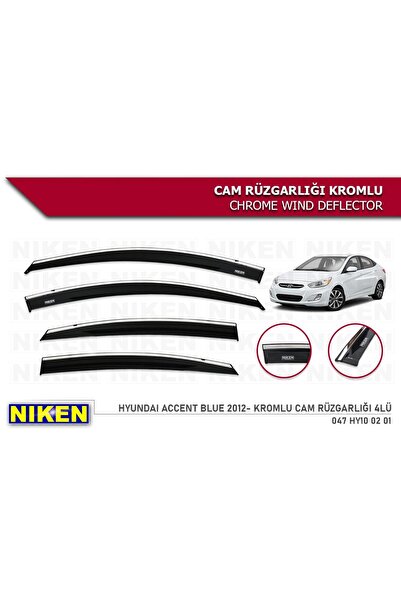 Niken Hyundai Accent Blue 2012-2023 Kromlu Cam Rüzgarlığı