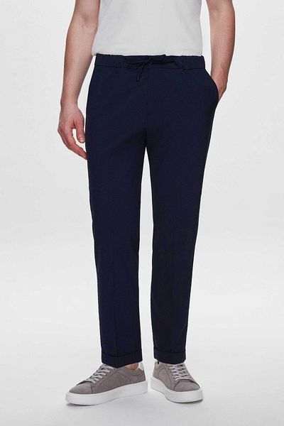 Tween Relaxed Fit Navy Blue Bi Stretch Chino Trousers