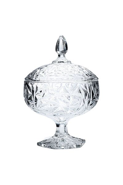 Alsaif Gallery Al Saif Gallery glass cup, 16 x 24 cm, cover, base - transparent