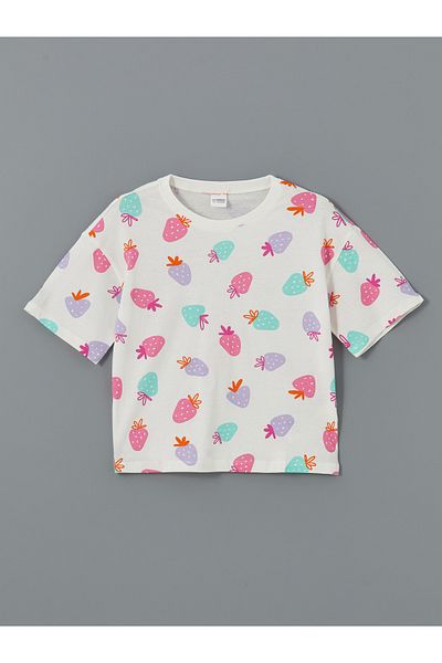 LC Waikiki Crew Neck Girls' Shorts Pajamas Set