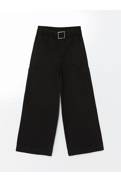 LC Waikiki Girls' Cargo Pants with Elastic Waist
