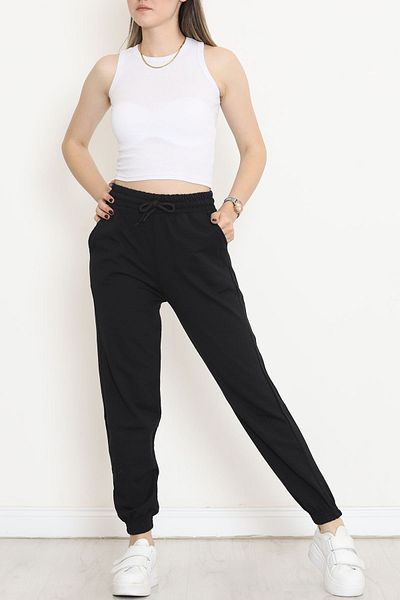 Lukas Black Elastic Leg Sweatpants - 15912.1778