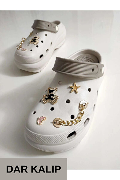 Trade Bazaar Thick Sole Stone Detailed Comfortable Women's Doctor Nurse Slippers