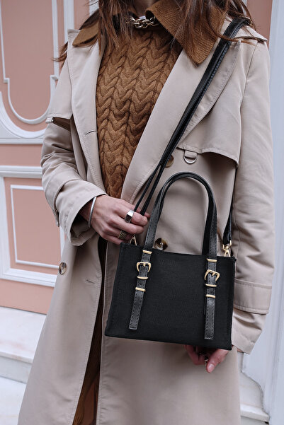 Housebags Kadın Kanvas Siyah Tote Çanta 267