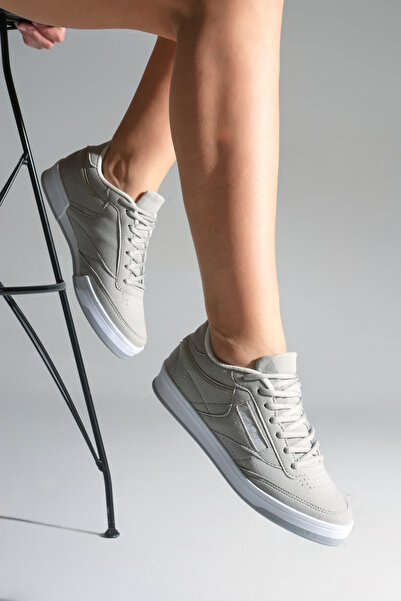 PowerSpeed Unisex Gri Süet Rahat Kalıp Poli Taban Bağcıklı Spor Ayakkabı