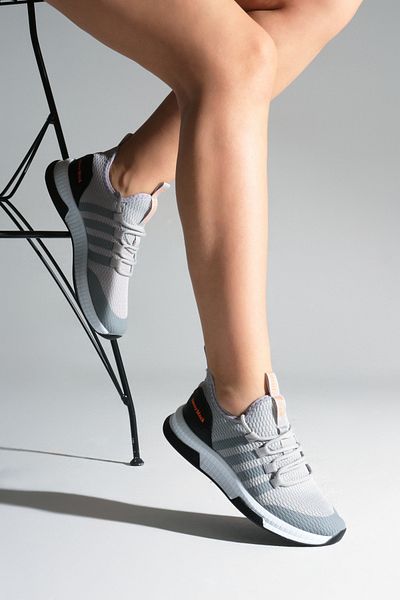 PowerSpeed Unisex Smoked Comfortable Fit Striped Lace-Up Sports Shoes