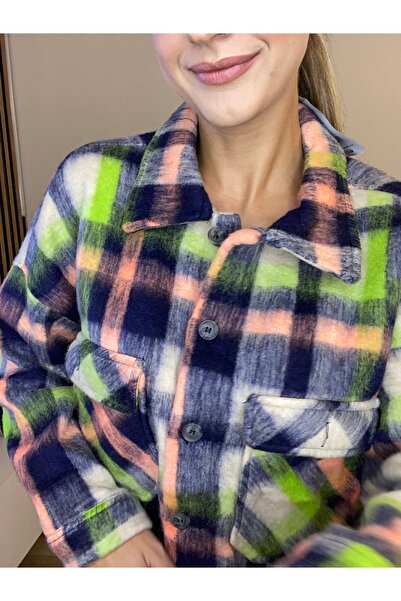 Pink Poem Neon renkli oduncu gömleği