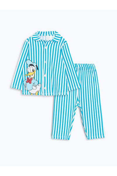 LC Waikiki Lcw Baby Duffy Duck Printed Baby Boy Pajama Suit