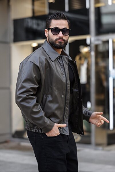 BASEL.CO سترة جلدية عصرية للرجال