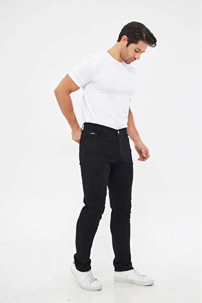 nacar çarşı ERKEK SİYAH SPOR MODEL RAHAT KALIP BASIC KETEN PANTOLON