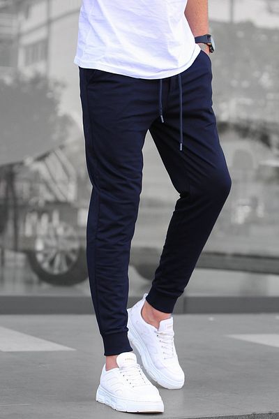 Madmext Marineblauer Herren-Trainingsanzug mit elastischem Bein 4821