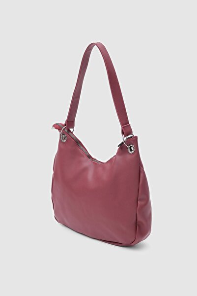 Shule Bags Valerie Oval Shoulder Bag Claret Red