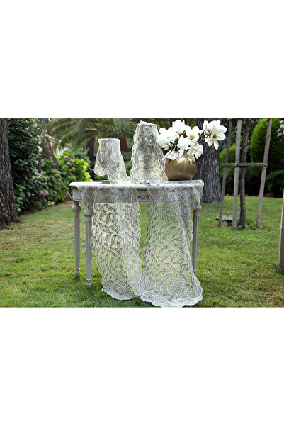 Daimon Home Spring Model Güpürlü 5'li Runnerlı Salon Takımları Oda Takımları ...