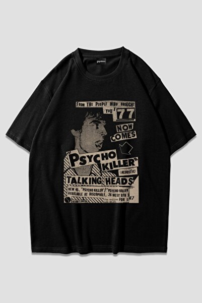 ZOKAWEAR تي شيرت Psycho Killer, Talking Heads كبير الحجم للجنسين