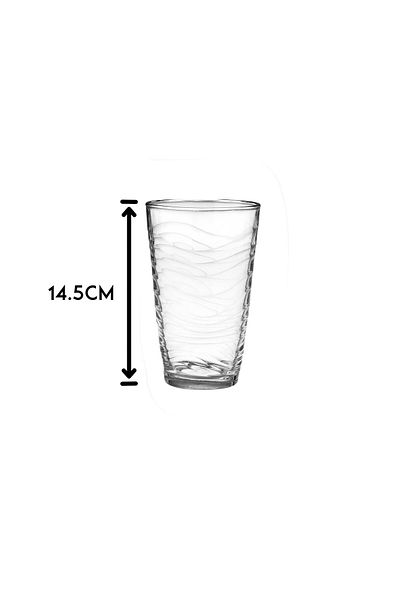 Dania Set of 4 clear glass cups made in Mexico