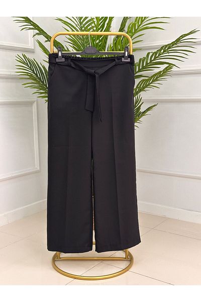 VALENS BOUTİQUE Women's Clothing Elastic Waist Wide Leg Trousers