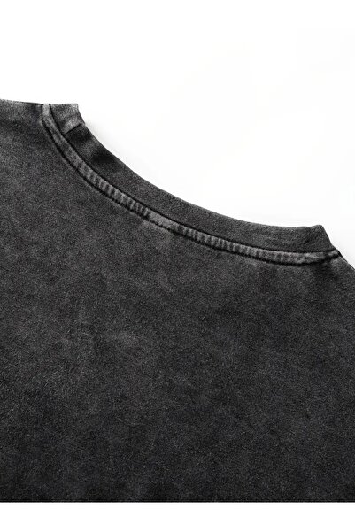 Touz Moda Μπλουζάκι με στάμπα μαύρου αίματος σειράς Rock Unisex Oversize