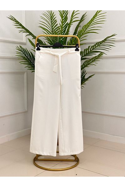 VALENS BOUTİQUE Women's Clothing Elastic Waist Wide Leg Trousers