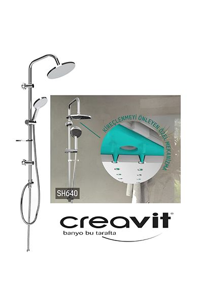 Creavit Sh640 Top Shower System and Luna Bathroom Faucet