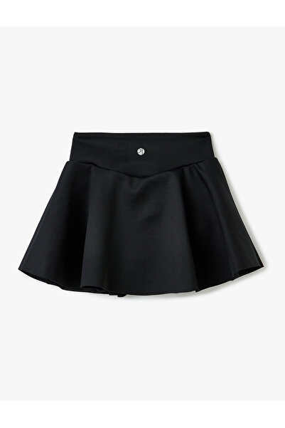 Koton High Waist Slim Fit Tennis Skirt with Shorts