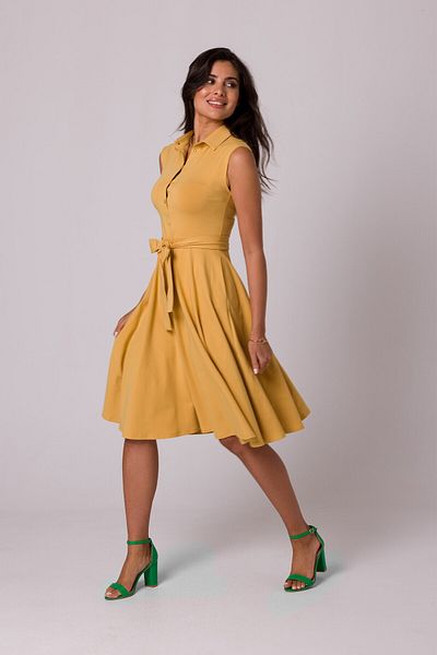 BEWEAR Cotton dress with a flared bottom