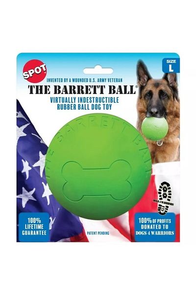 Spot The Barrett Ball Virtually Indestructible Rubber Ball Dog Toy 5inch